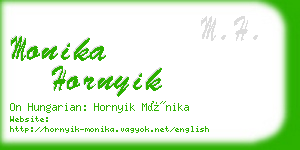 monika hornyik business card